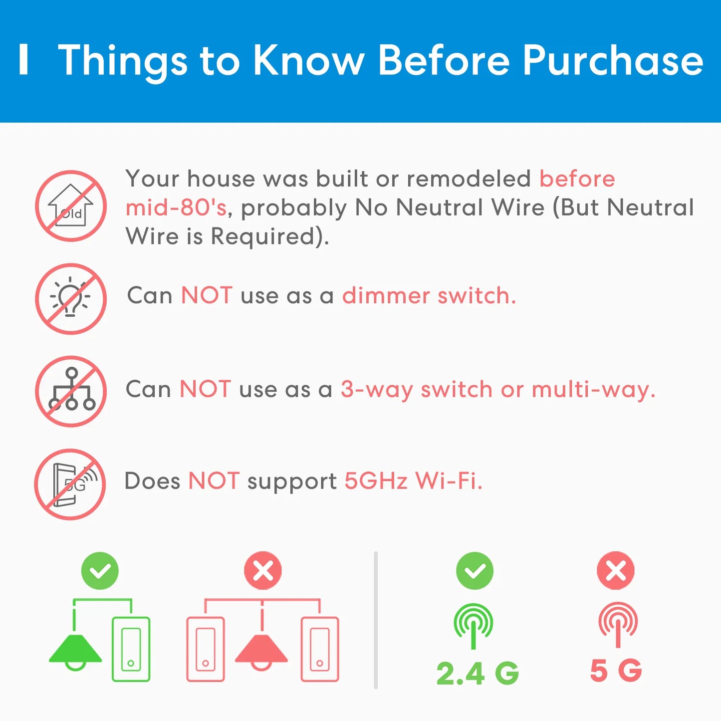 Meross HomeKit US WiFi Switch Wireless Light Wall Switch with Remote Control Neutral Wire Required Support Homekit Alexa