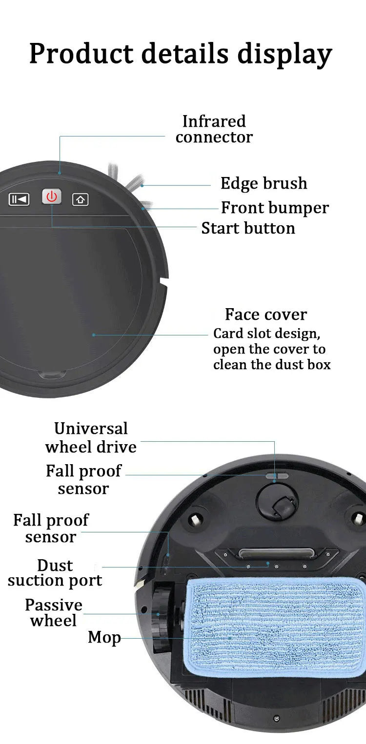 Tuya Auto Charging E118HW 3 in 1 Automatic Suction Sweeper Vacuum and Mop Robot Vacuum Cleaner Prices