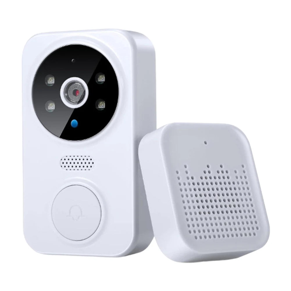 WiFi Wireless Video Doorbell with Chime APP Remote Monitoring Intelligent Doorbell Front Door Camera Indoor Outdoor Surveillance
