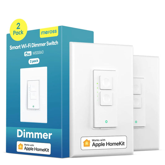 Meross Smart Dimmer Switch WiFi Single Pole Light Switches for Dimmable Bulb Work HomeKit Alexa Google SmartThings