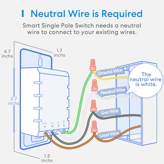 Meross HomeKit US WiFi Switch Wireless Light Wall Switch with Remote Control Neutral Wire Required Support Homekit  Alexa