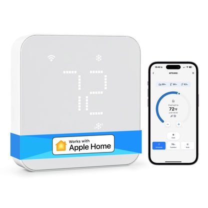 Meross Matter Smart US Wi-Fi Thermostat Compatible with 95% heating and cooling systems Work with Alexa Homekit