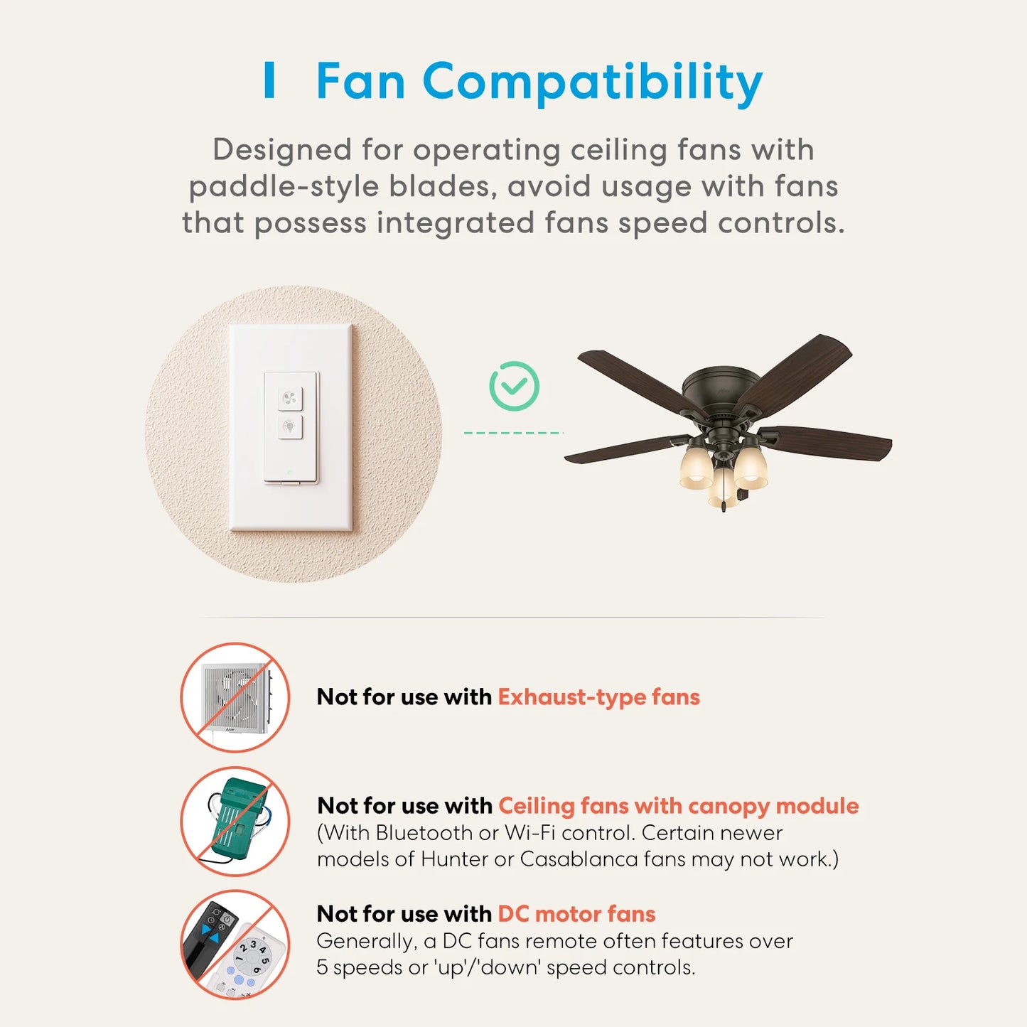 Meross HomeKit WiFi Smart Ceiling Fan Switch Light Switch Dimmer Light Switch Voice Control Need Neutral Wire Support  Alexa
