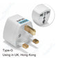 KR Plug Adapter Multifunction Universal AU UK US To EU Electrical Socket Type E/F France Spain Plug Travel Adapter AC Outlet