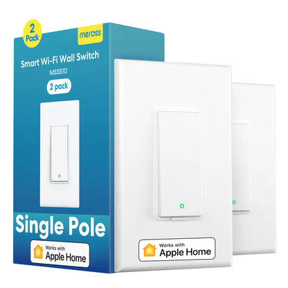 Meross HomeKit US WiFi Switch Wireless Light Wall Switch with Remote Control Neutral Wire Required Support Homekit  Alexa