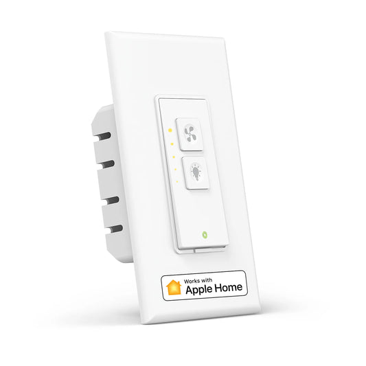 Meross HomeKit WiFi Smart Ceiling Fan Switch Light Switch Dimmer Light Switch Voice Control Need Neutral Wire Support  Alexa