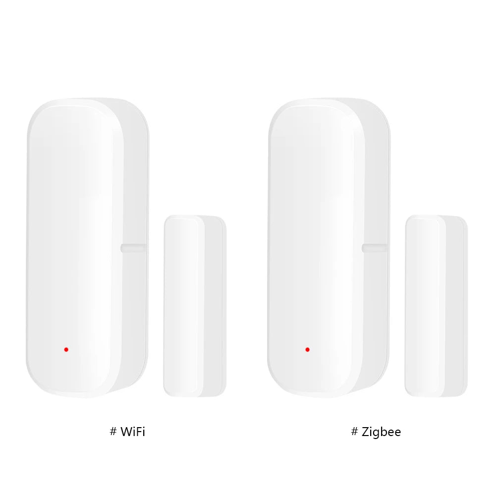 Wireless Security Alarm Door Sensor WiFi/Zigbee Smart Door Sensor Support for Google Home/Alexa Tuya for Bussiness Burglar Alert