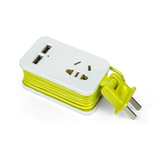US Plug Power Strip With 2 USB Portable Extension Socket Plug 1.5m Cable AC Power Travel Adapter USB Smart Phone Charger