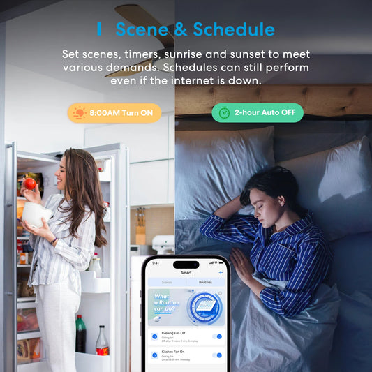 Meross HomeKit WiFi Smart Ceiling Fan Switch Light Switch Dimmer Light Switch Voice Control Need Neutral Wire Support  Alexa