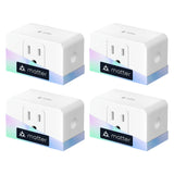 Meross Smart 4 Pack Matter Plug US/CA Standard Wireless Outlet Power Monitor Smart Home Appliances Work With Homekit Alexa