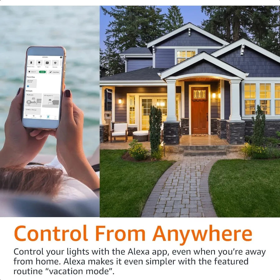Smart A19 LED Light Bulb Color Changing 9W 60W Equivalent 800LM Works with Alexa Only 2.4 GHz WiFi No Hub Required 1 Pack