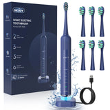 Sejoy Sonic Toothbrush Rechargeable Ultra Whitening Electric Toothbrush 8 Brush Heads Wireless Charging 5 Modes Smart Timer