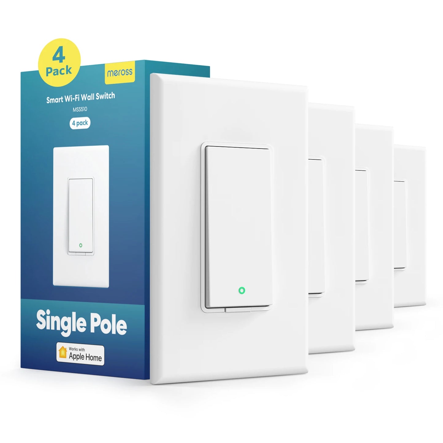 Meross HomeKit US WiFi Switch Wireless Light Wall Switch with Remote Control Neutral Wire Required Support Homekit  Alexa