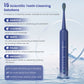 Sejoy Sonic Toothbrush Rechargeable Ultra Whitening Electric Toothbrush 8 Brush Heads Wireless Charging 5 Modes Smart Timer