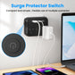 TRANSTON US,Switch with surge protector Mini Portable power strip  6-in-1 Multifunctional 3 power strip  2 USB ports 1 USB-C