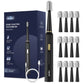 Sejoy Sonic Toothbrush Rechargeable Ultra Whitening Electric Toothbrush 8 Brush Heads Wireless Charging 5 Modes Smart Timer