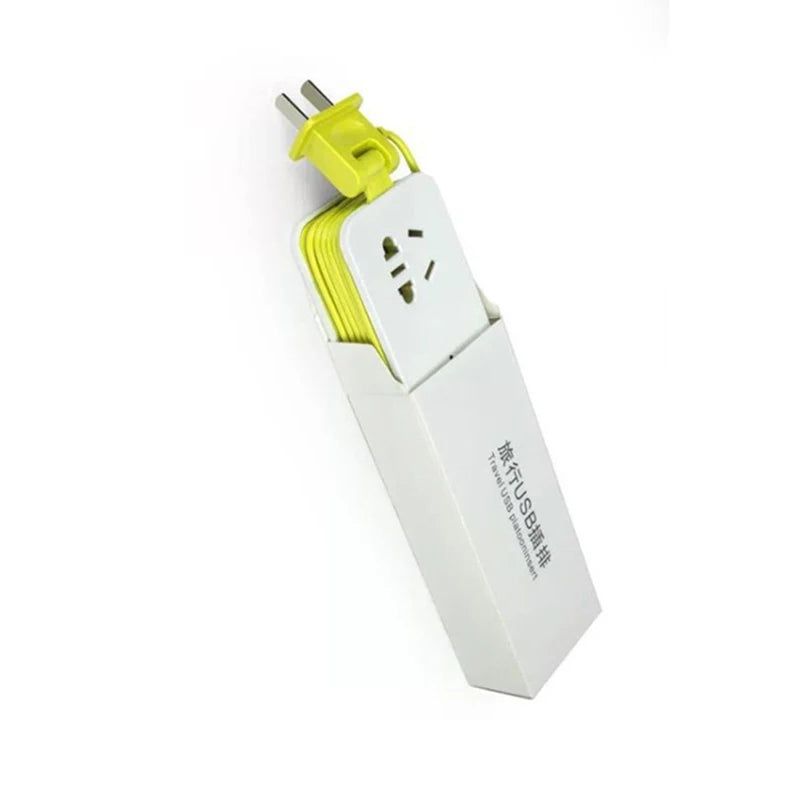 US Plug Power Strip With 2 USB Portable Extension Socket Plug 1.5m Cable AC Power Travel Adapter USB Smart Phone Charger